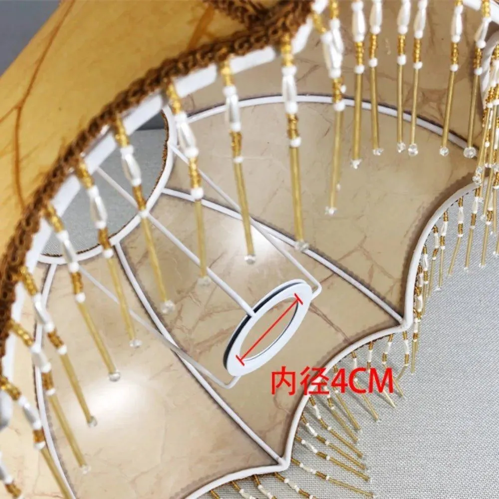 European Retro Style Table Lampshades PVC Sheepskin Fabric Floor Lamp Shade Bedroom Bedside Home Decor Wall Lamp Shell Cover