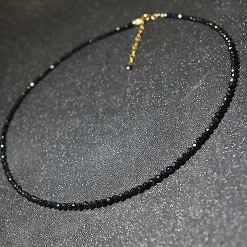 Fashion Brand Simple Black Beads Short Necklace for Women
