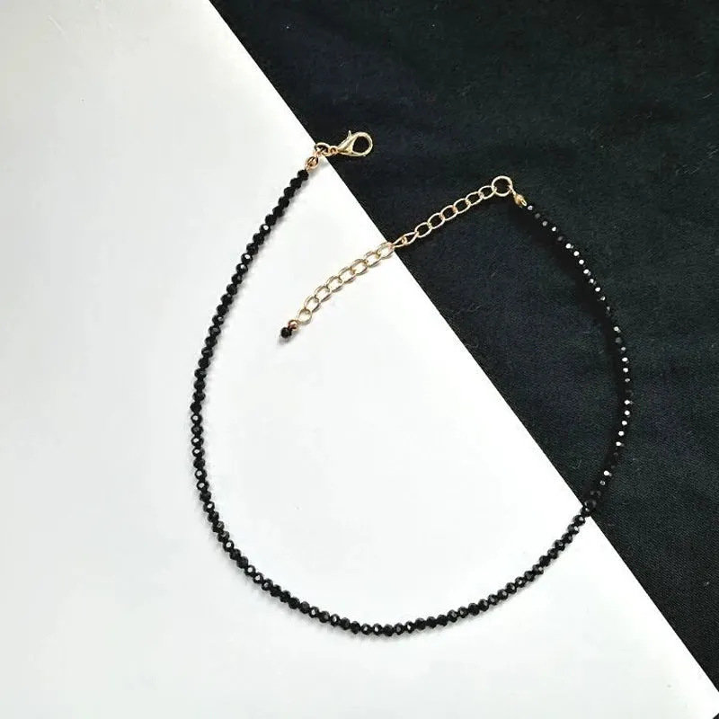 Fashion Brand Simple Black Beads Short Necklace for Women
