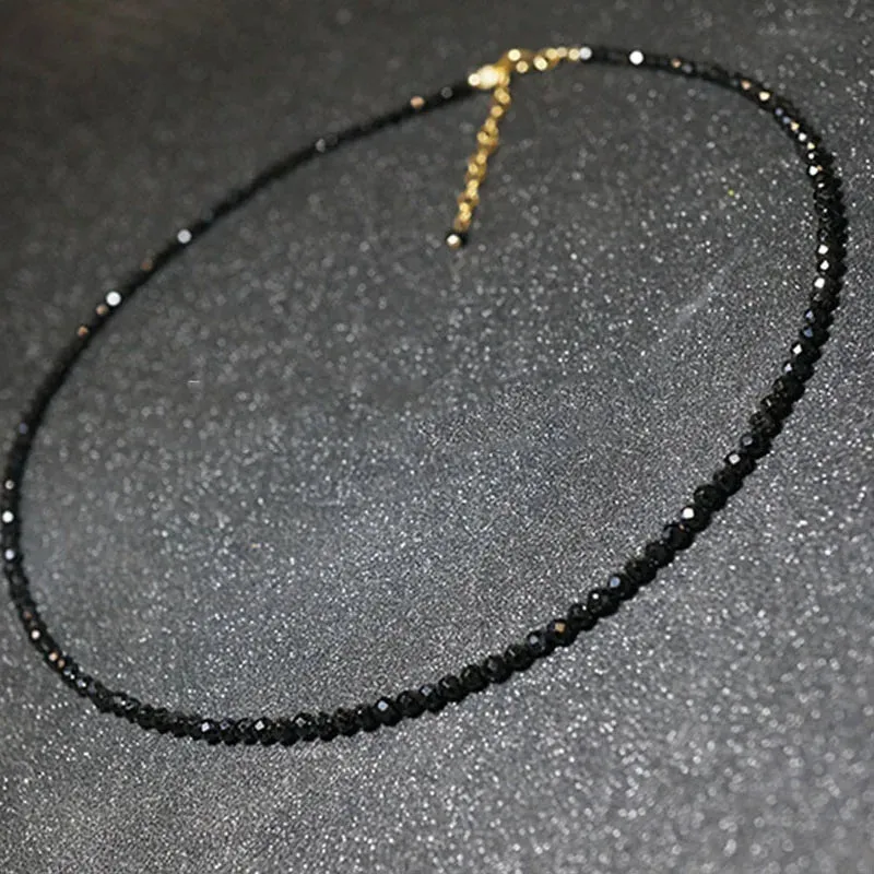 Fashion Brand Simple Black Beads Short Necklace for Women