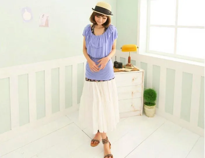 Fashionable Blue Layered Top