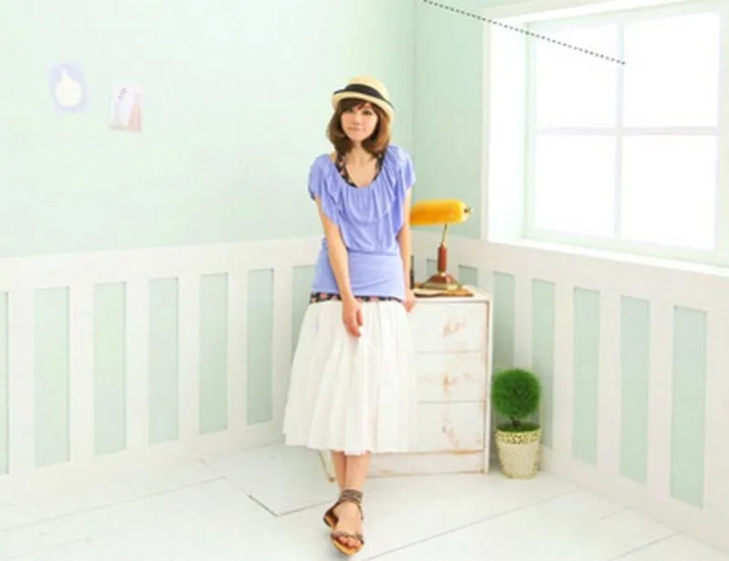 Fashionable Blue Layered Top