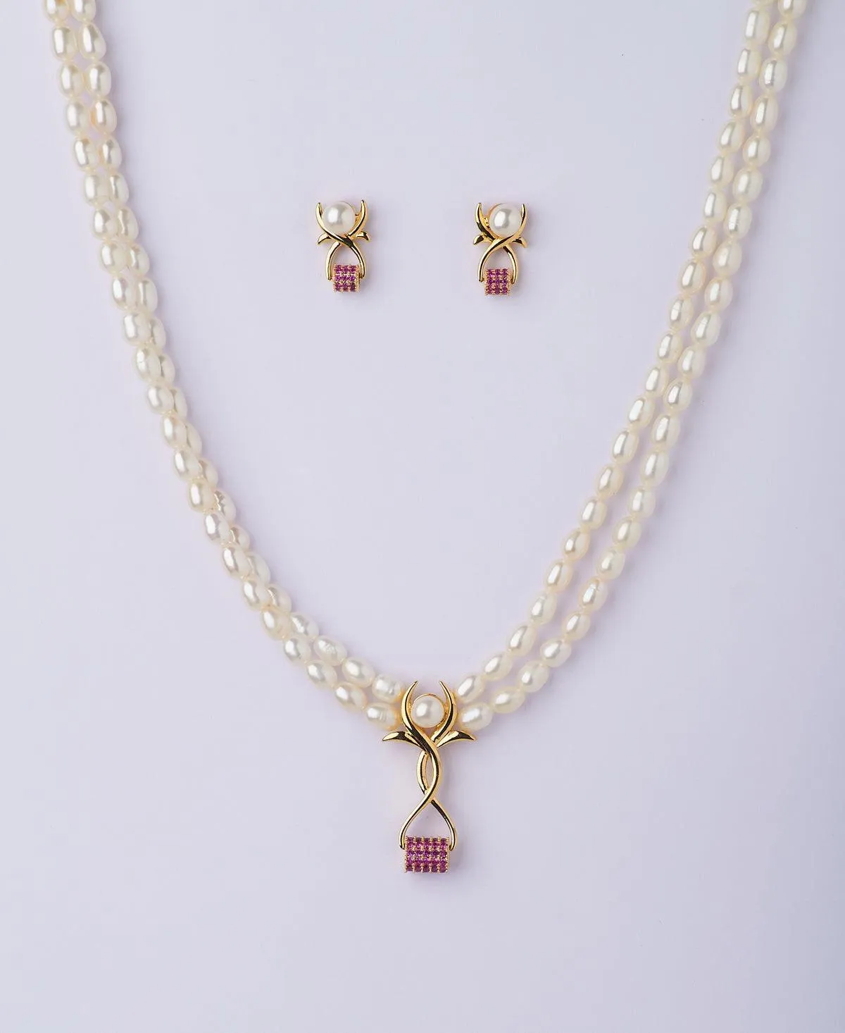 Fashionable Real Pearl Neckalce Set