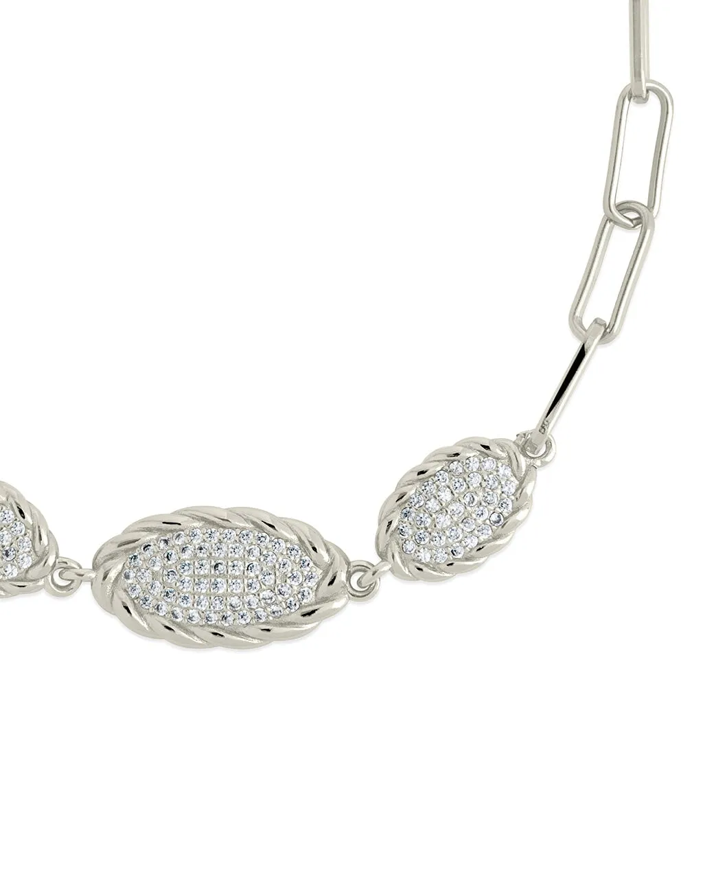 Galette CZ Delicate Chain Bracelet