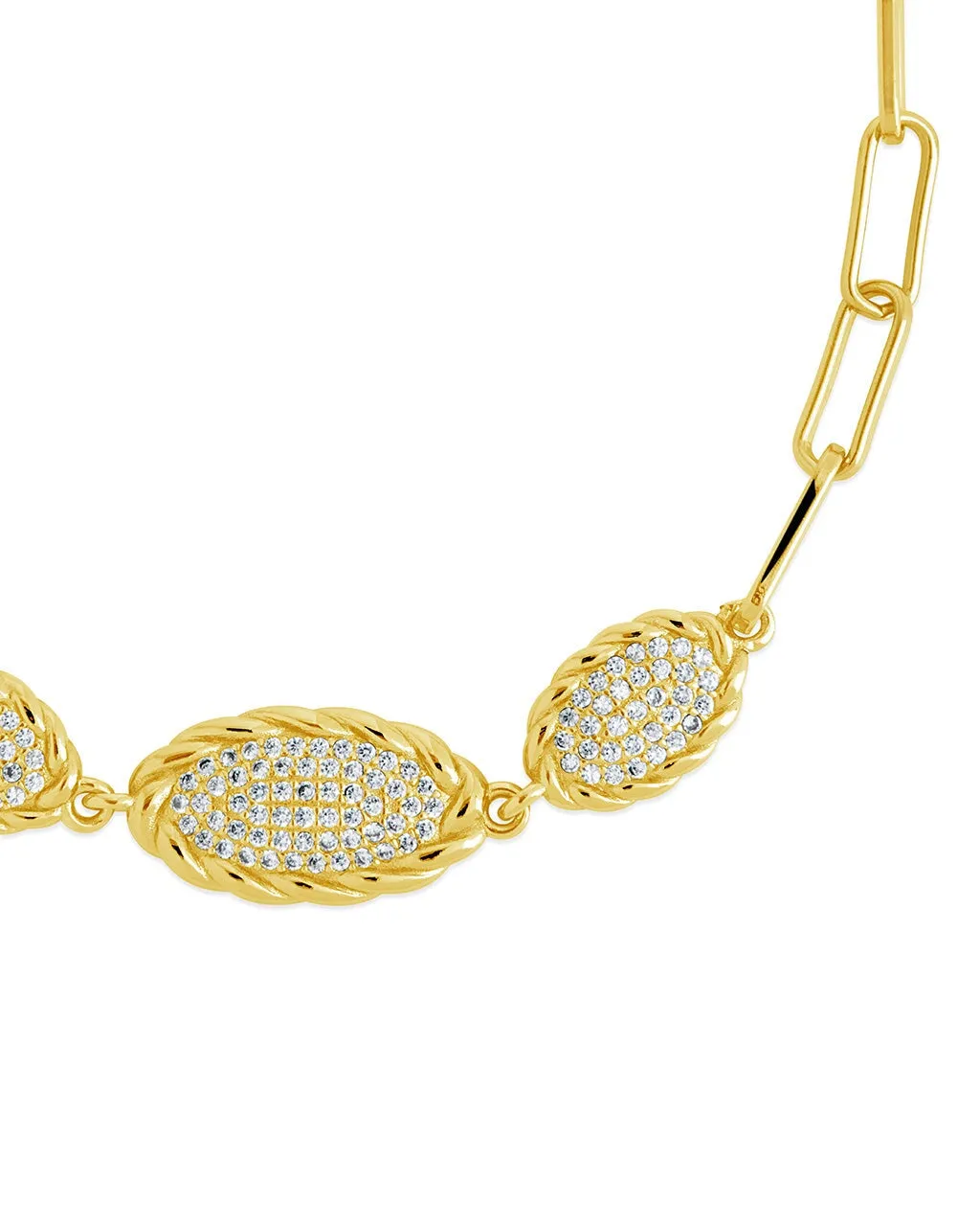 Galette CZ Delicate Chain Bracelet