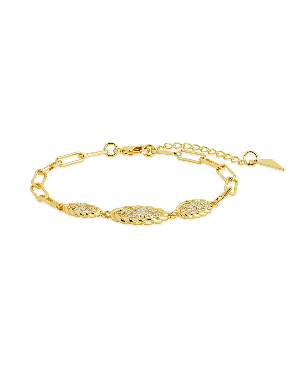Galette CZ Delicate Chain Bracelet