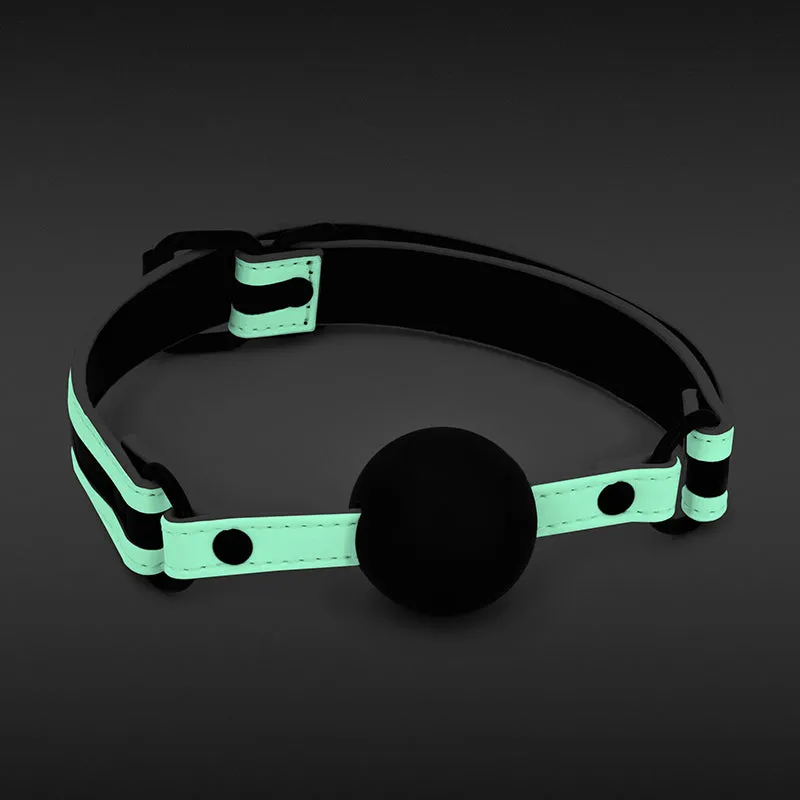 GLO Bondage Ball Gag - Glow In The Dark