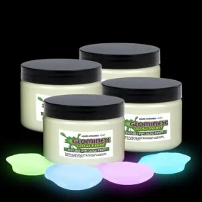 Glominex Glow Paint 8 oz Jars - Invisible Day Assorted