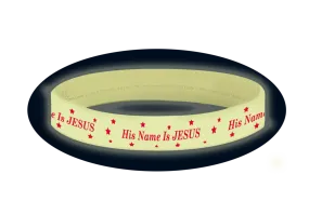 Glow-in-the-Dark Silicone Bracelet - His Name Is Jesus