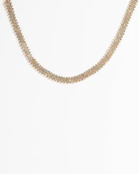 Gold Diamante Cup Chain Choker Necklace