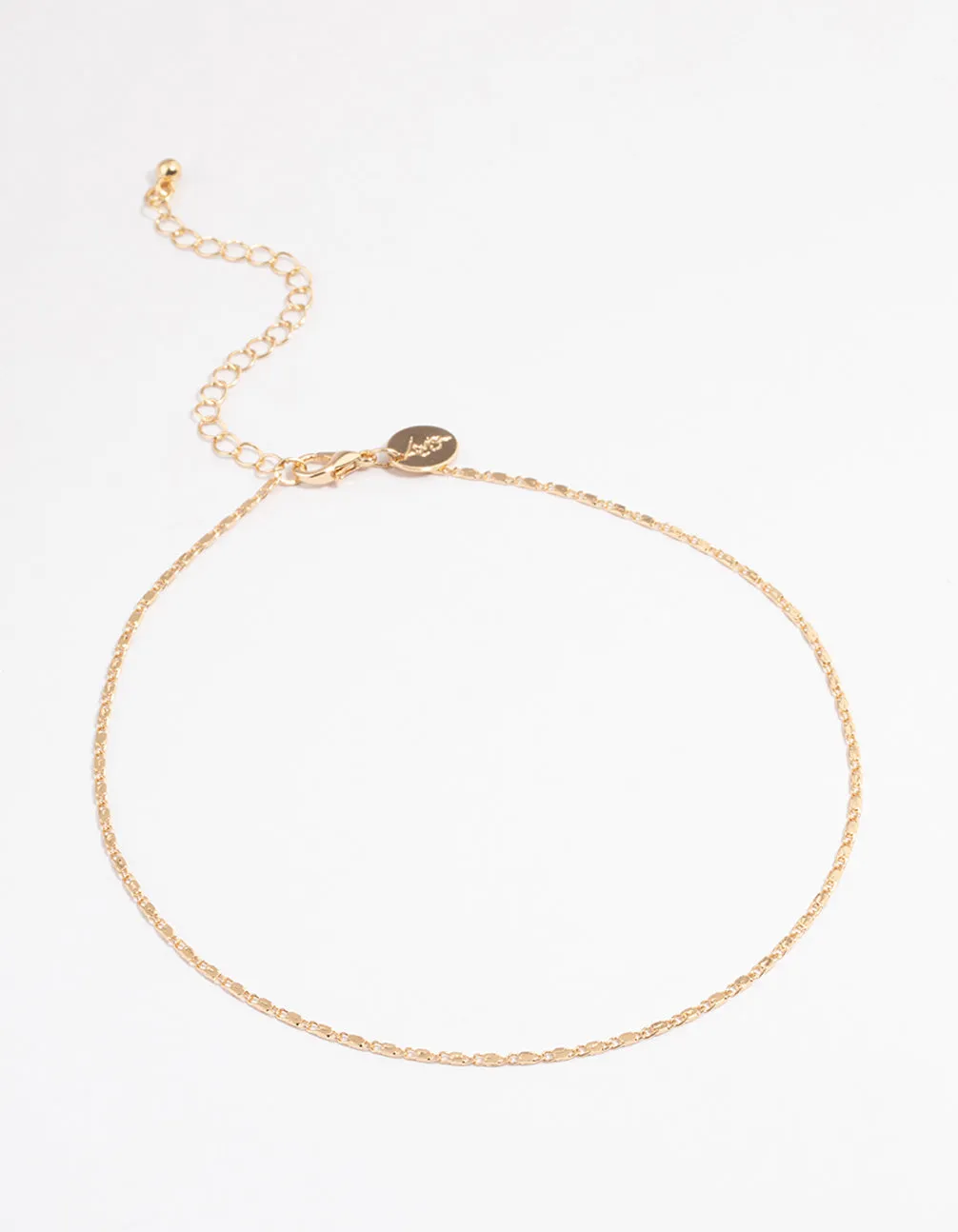 Gold Flat Chain Choker