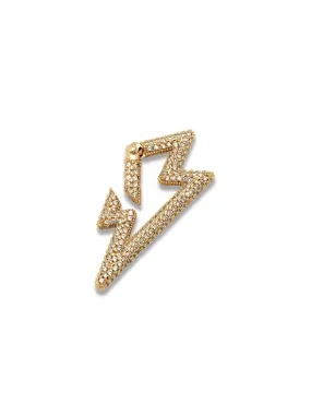Gold Lightning Bolt Pavé Clicker Clasp