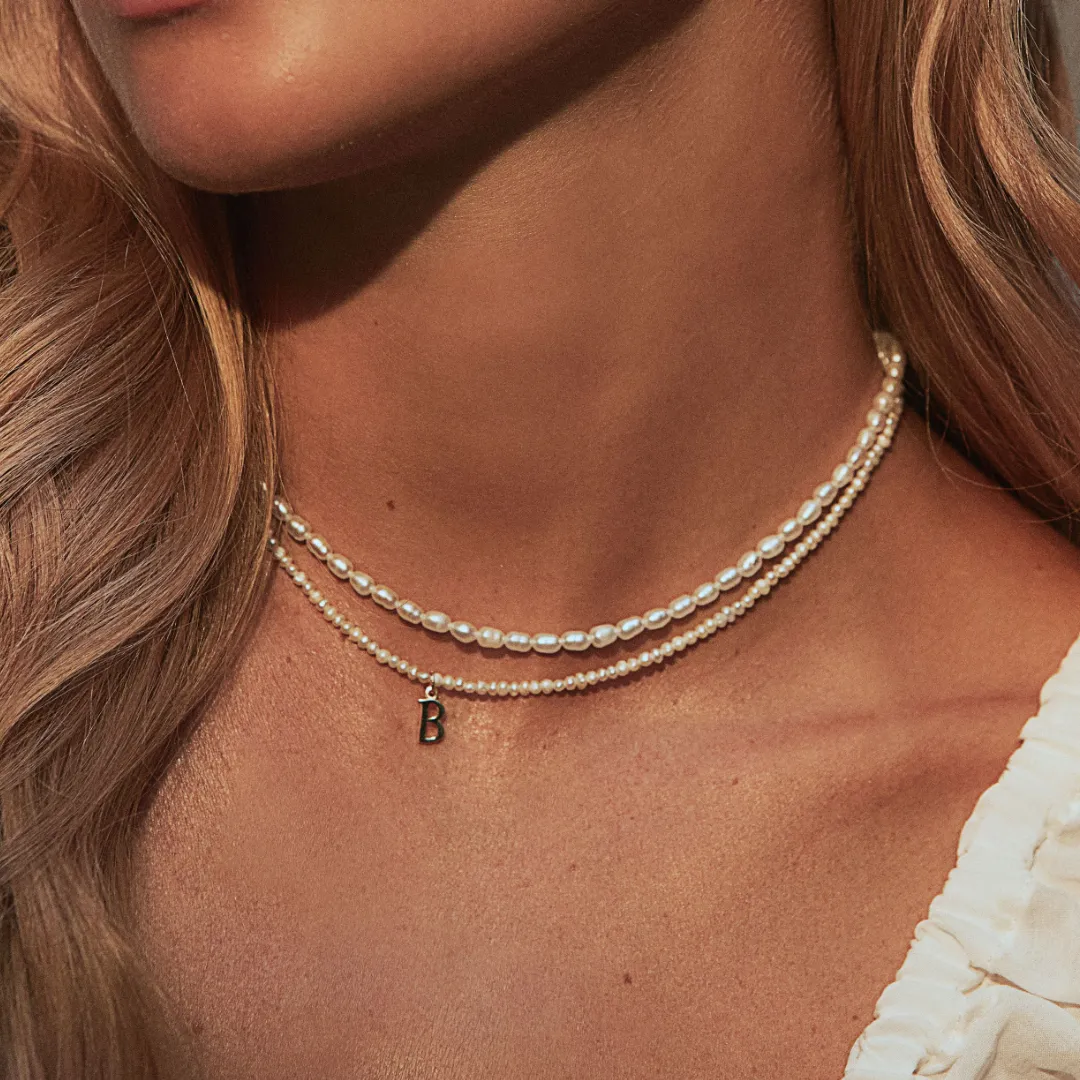 Gold Seed Pearl Choker