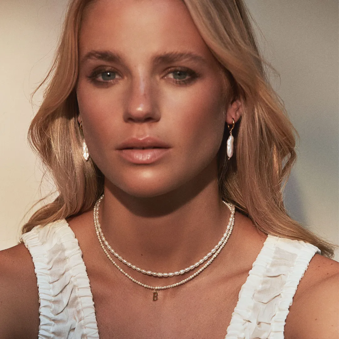 Gold Seed Pearl Choker