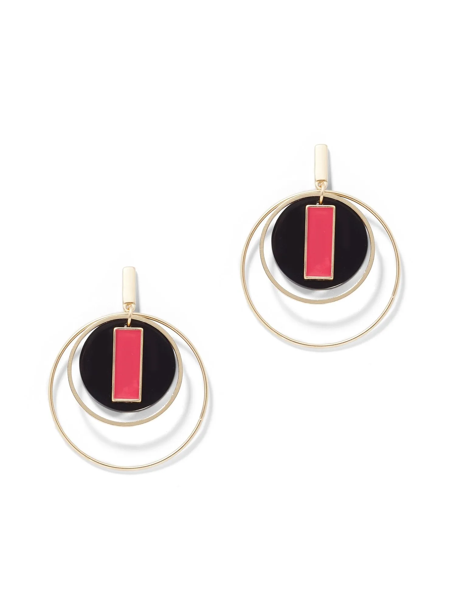 Goldtone Hoop Drop Earring