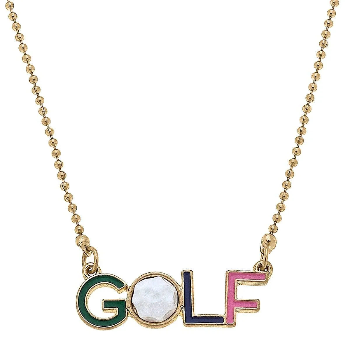 GOLF Enamel Pendant Necklace