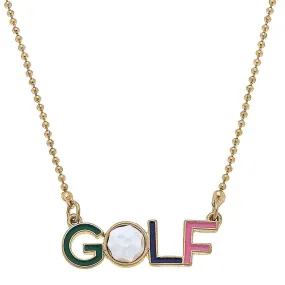 GOLF Enamel Pendant Necklace