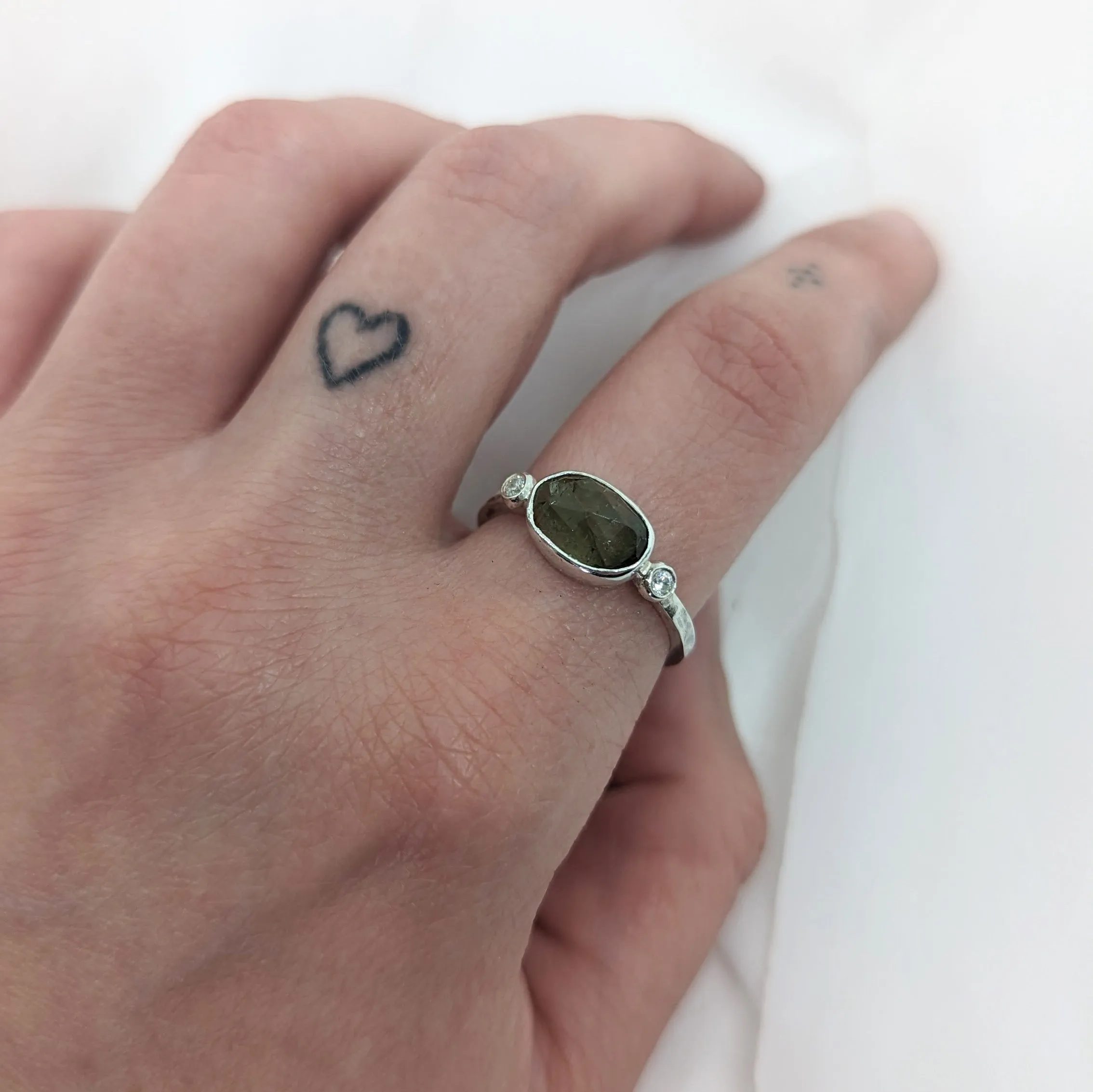 Green Tourmaline Candy Ring