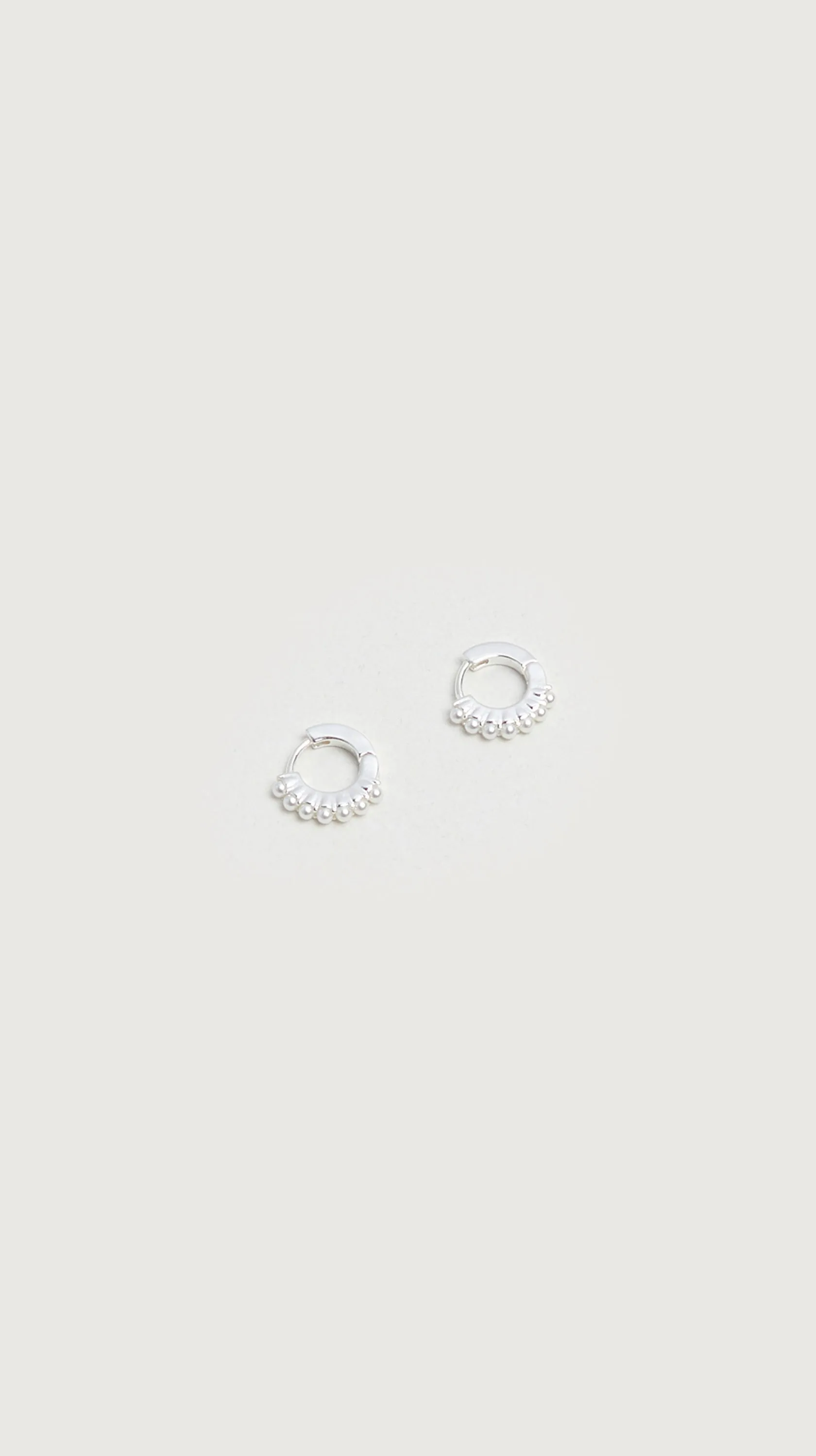 HOOPS WITH PEARL DOTS