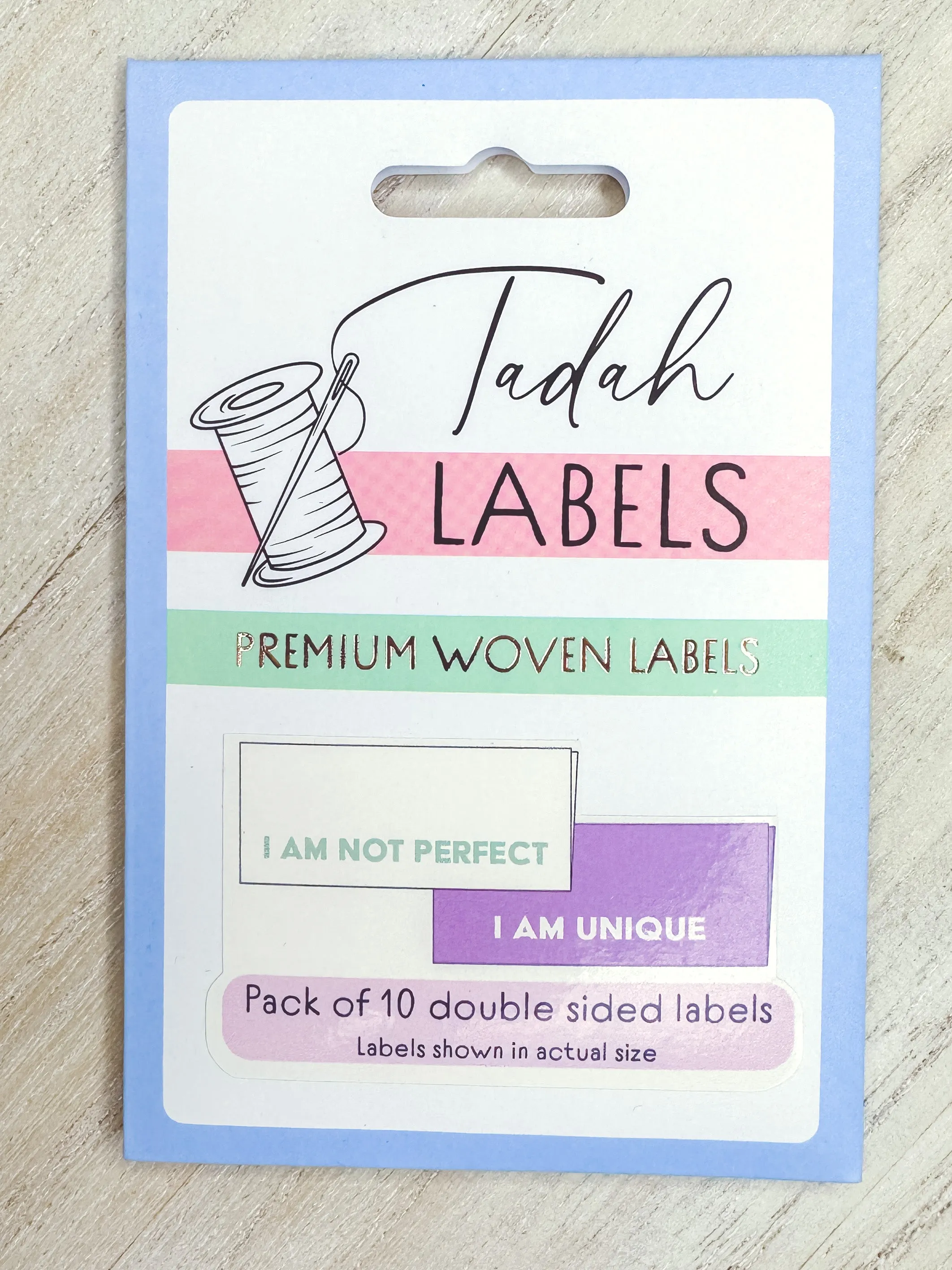 I am Unique, Not Perfect ~ 10 pack ~ Premium Woven Labels