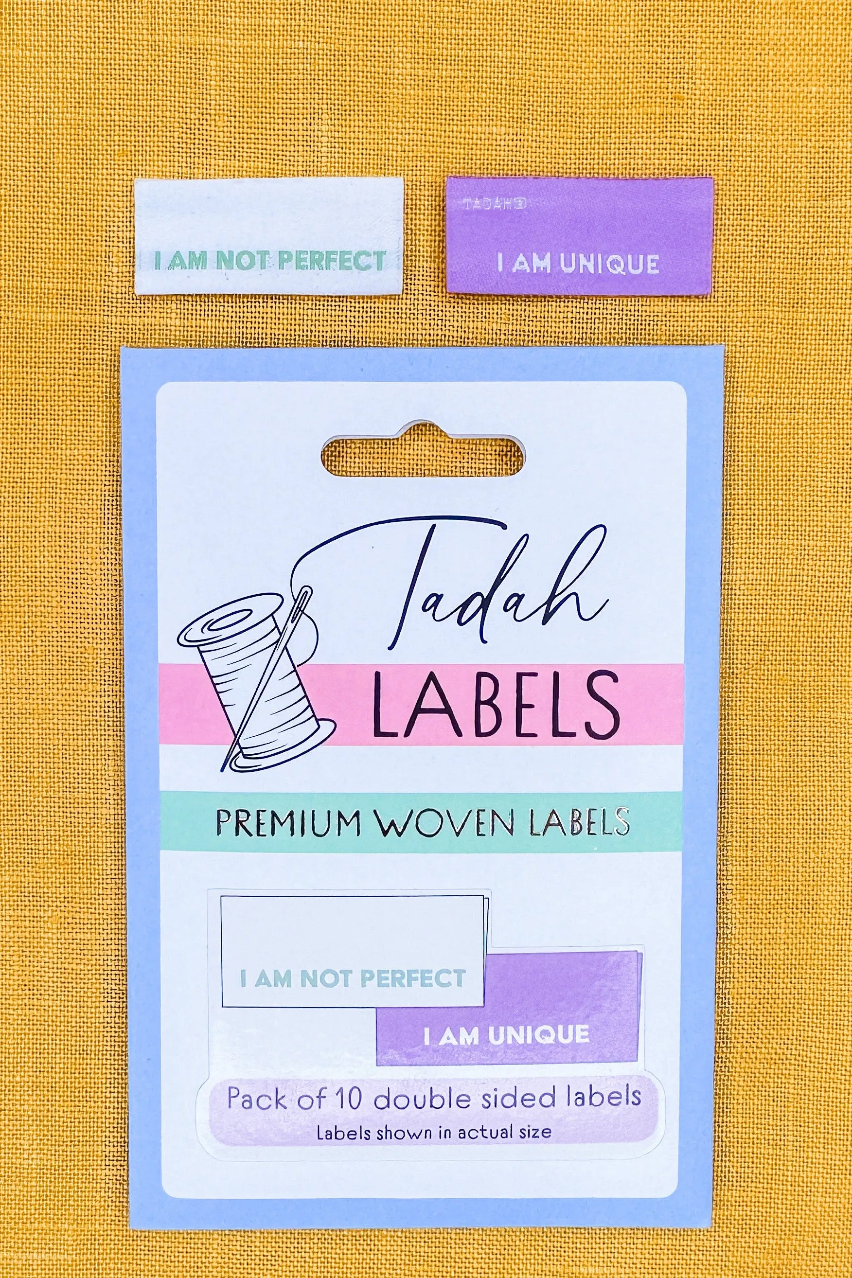 I am Unique, Not Perfect ~ 10 pack ~ Premium Woven Labels