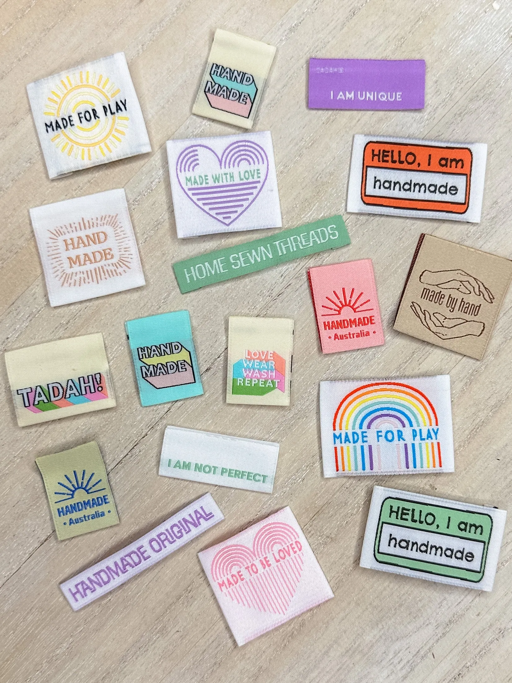 I am Unique, Not Perfect ~ 10 pack ~ Premium Woven Labels