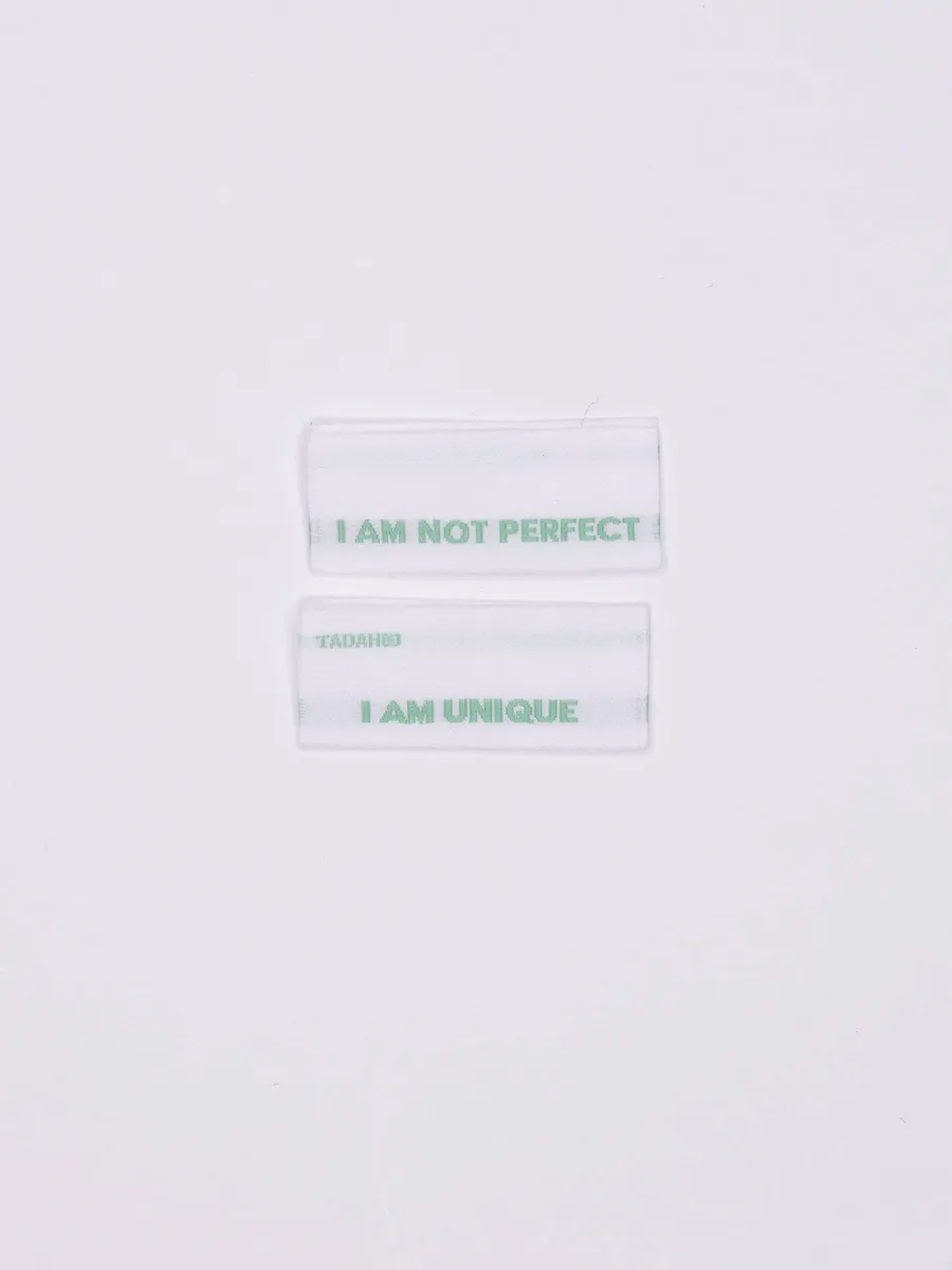I am Unique, Not Perfect ~ 10 pack ~ Premium Woven Labels