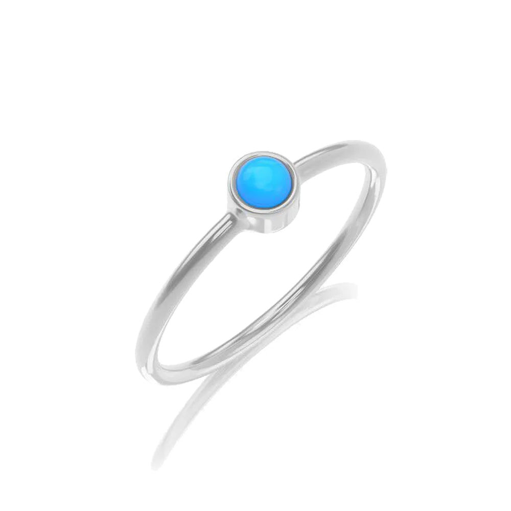 Kids Turquoise Solitaire Ring