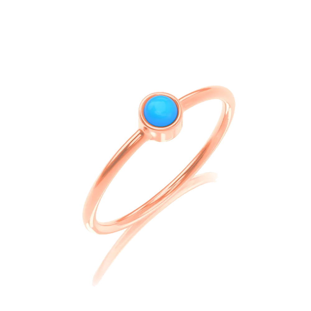 Kids Turquoise Solitaire Ring