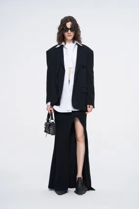 Layered loose suit jacket