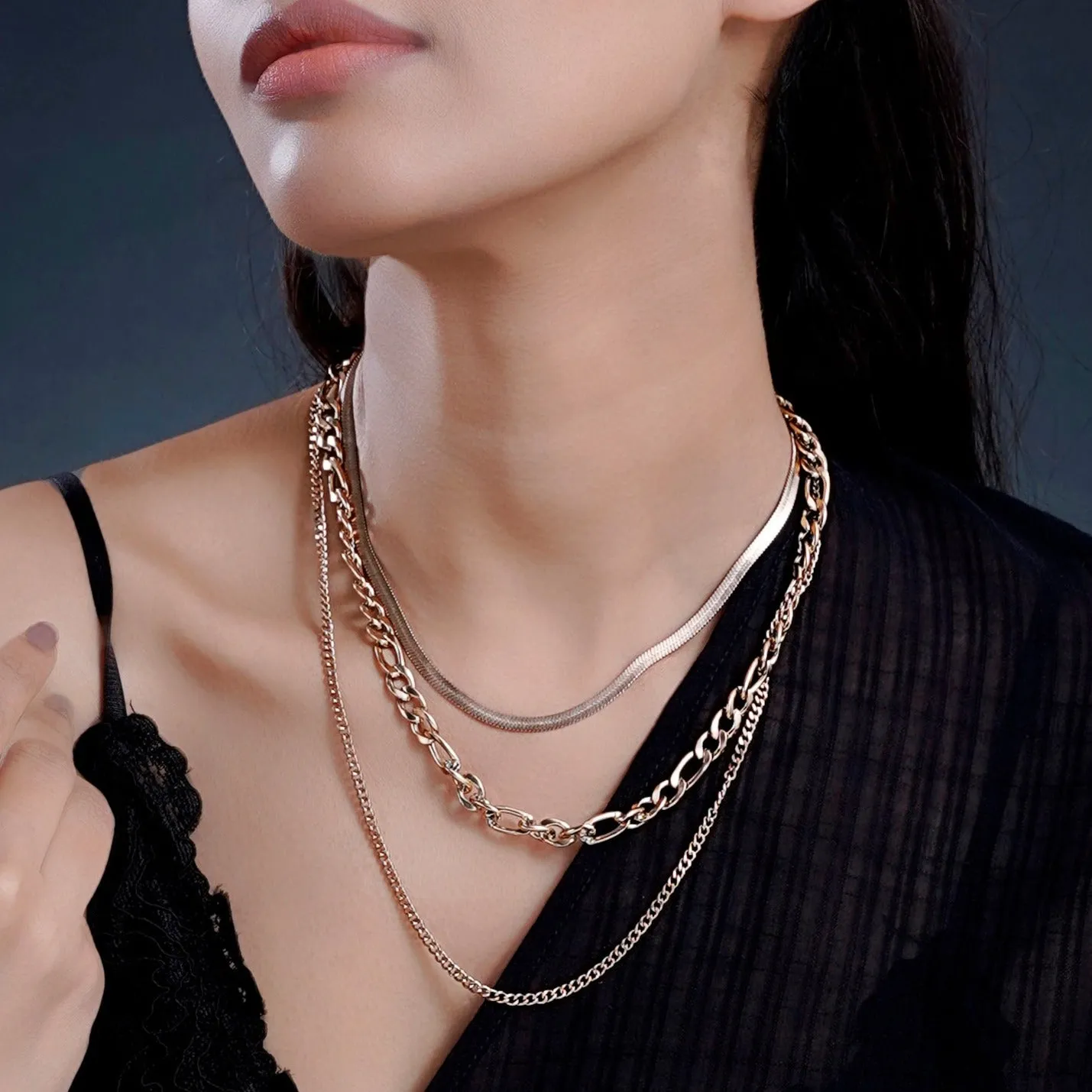 Lennon Rosegold Plated Necklace