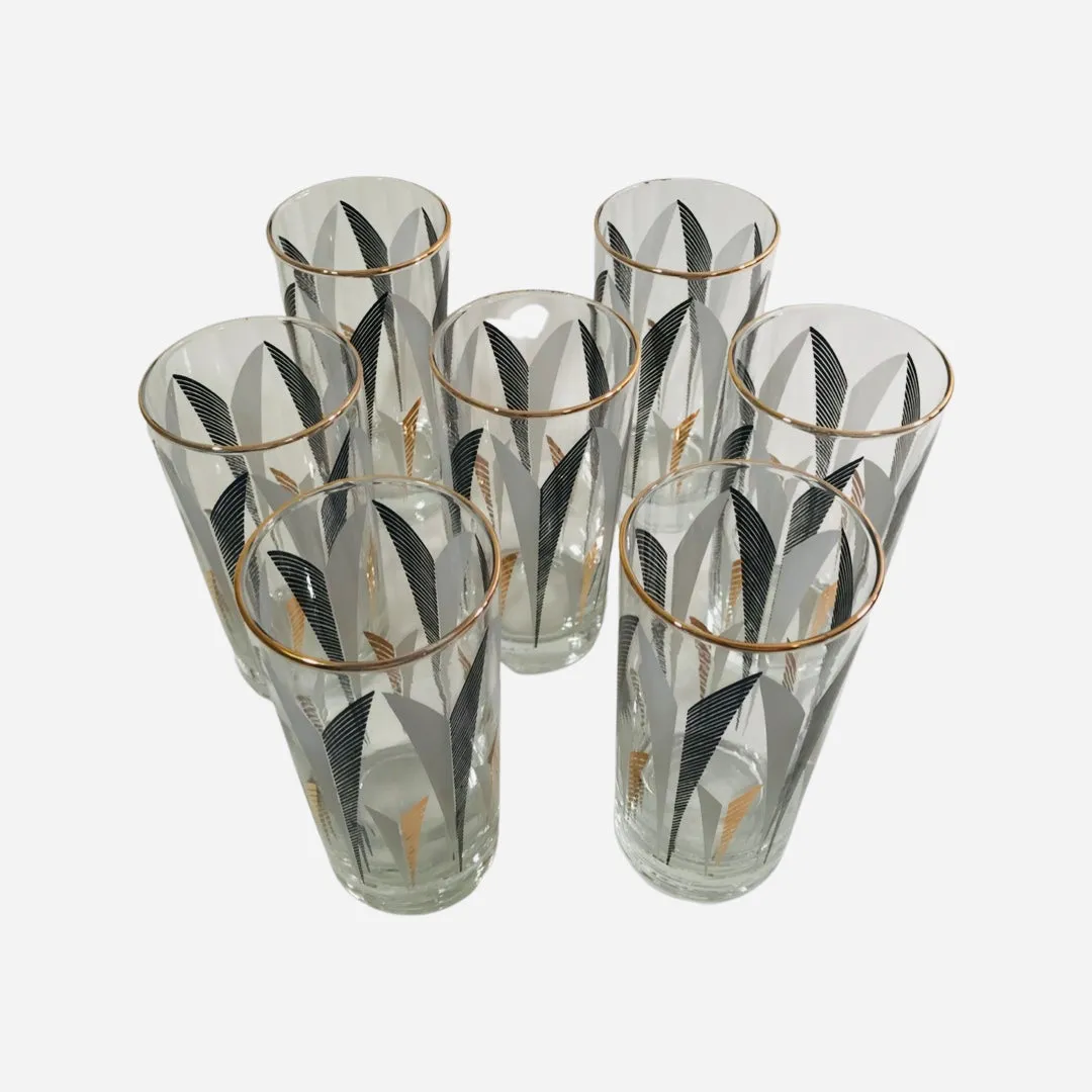 Libbey Vintage Art Deco Cocktail Glasses (Set of 7)