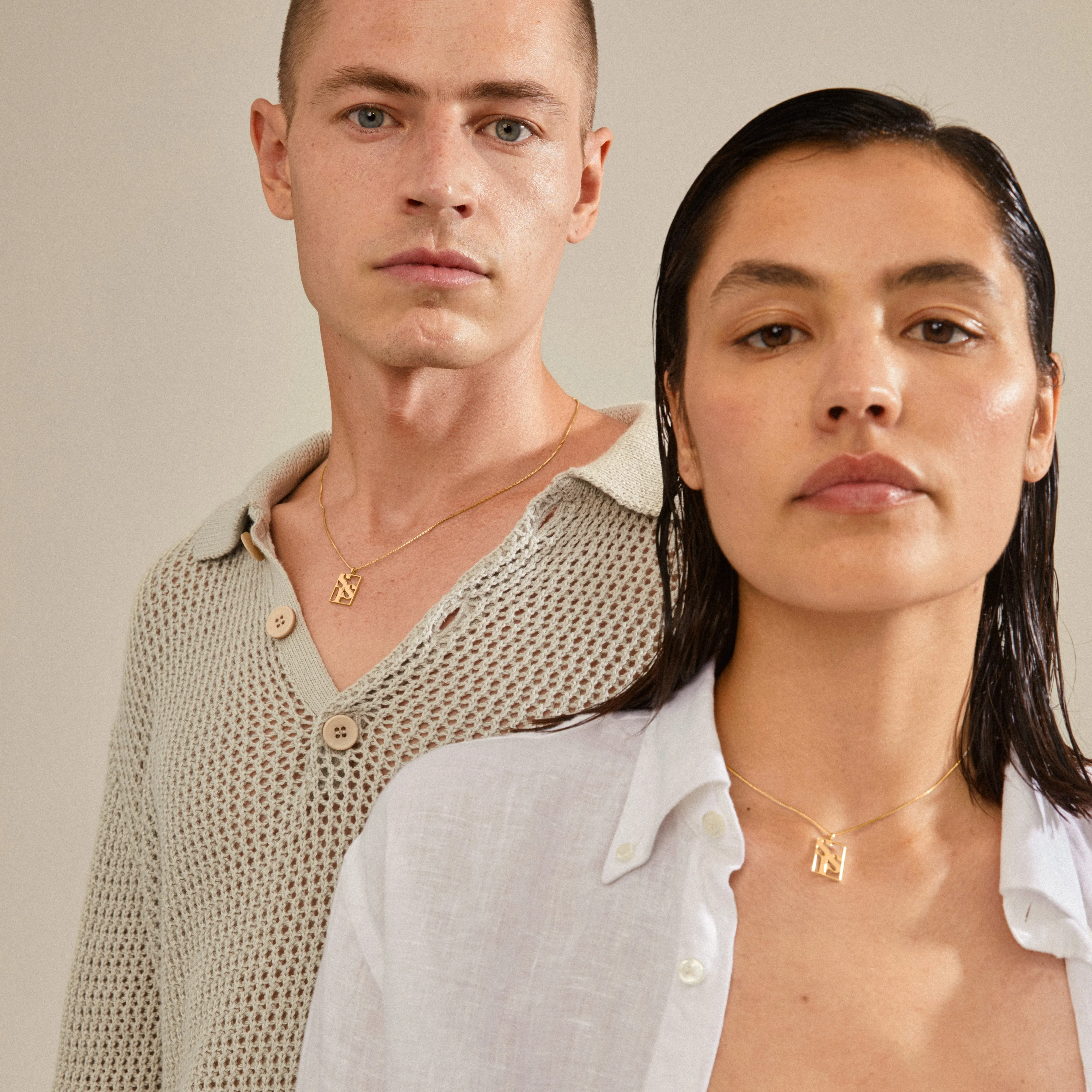 LOVE TAG, SIS necklace gold-plated