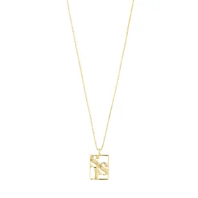 LOVE TAG, SIS necklace gold-plated