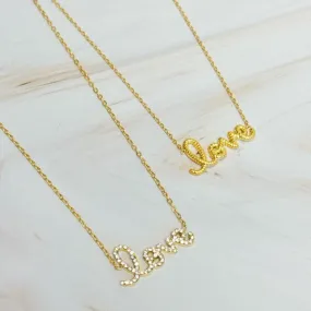 Lovely Love Necklace - Paved