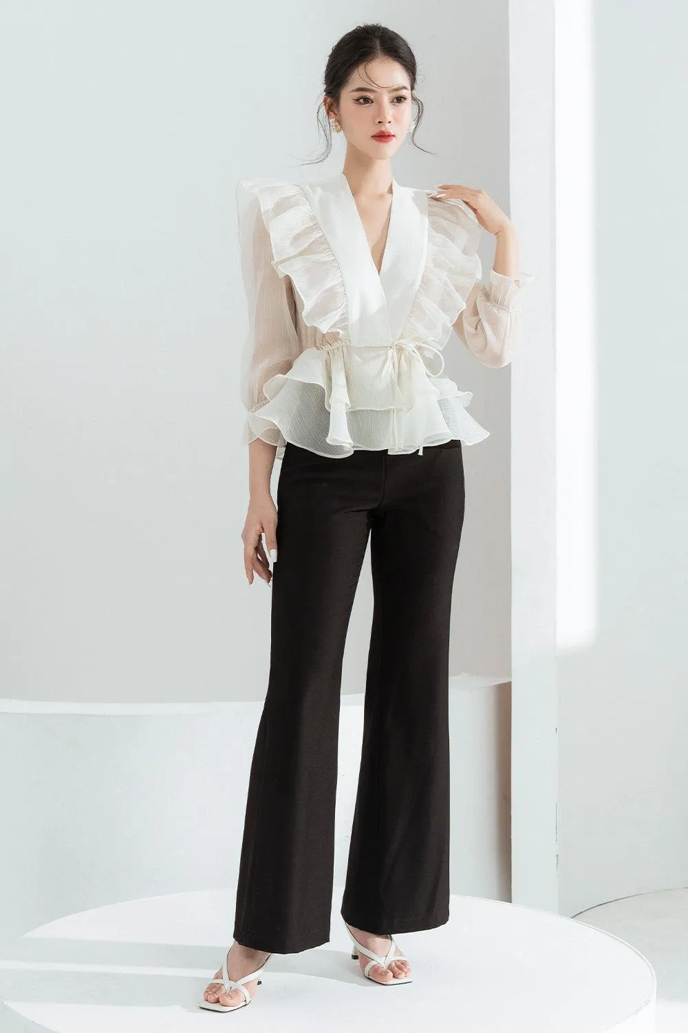 Luna Layered Ruffled Chiffon Shirt