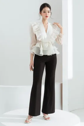 Luna Layered Ruffled Chiffon Shirt