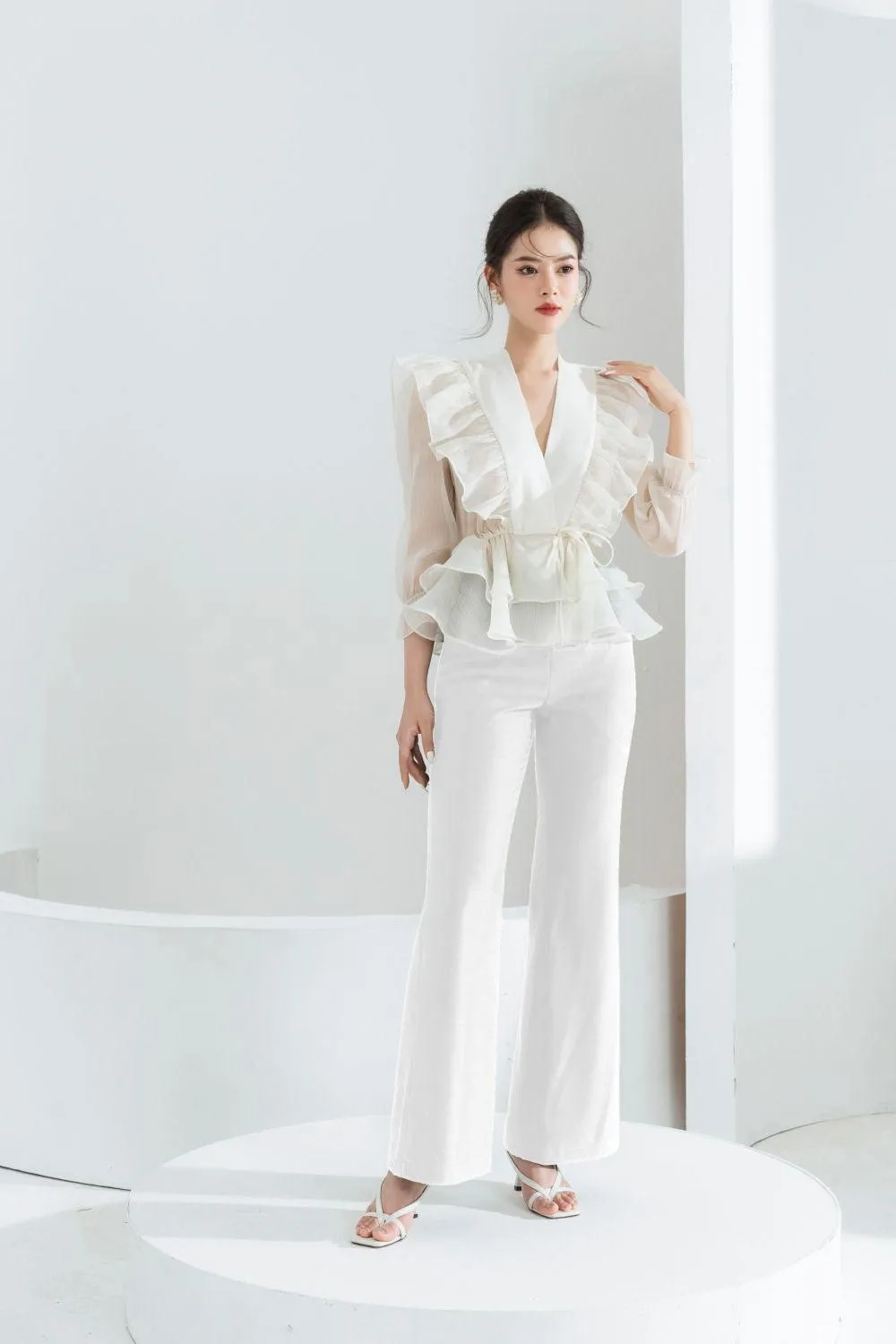Luna Layered Ruffled Chiffon Shirt