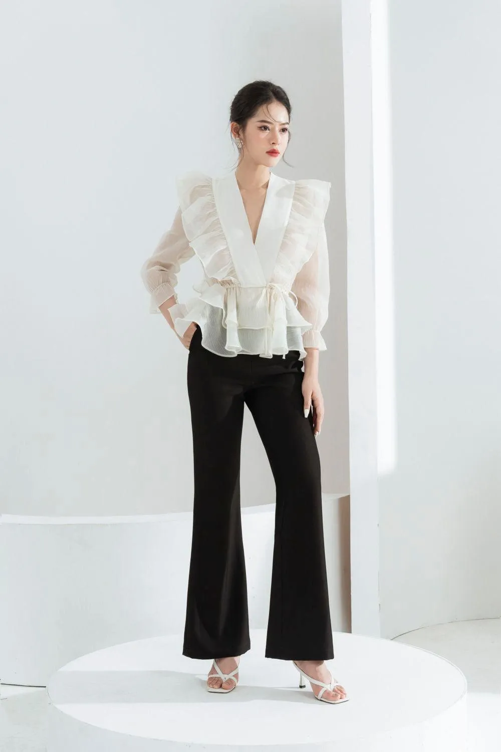 Luna Layered Ruffled Chiffon Shirt
