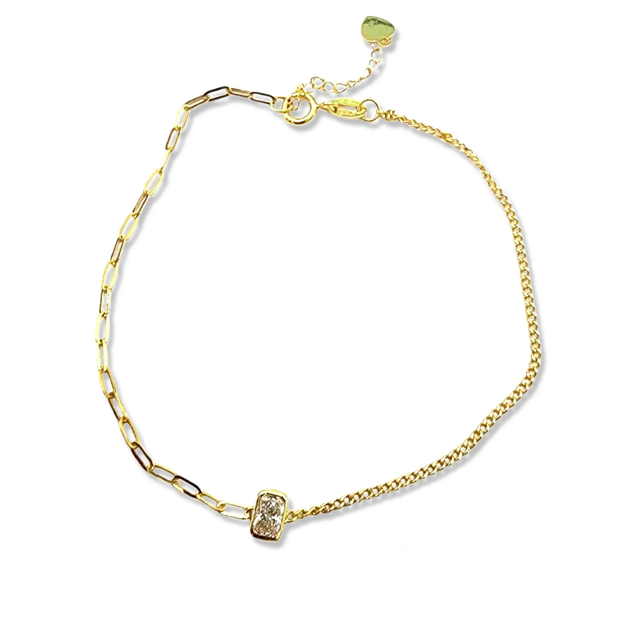 LVNA Signatures 0.30ct Radiant Cut Solitaire Bezel Diamond Bracelet 18kt