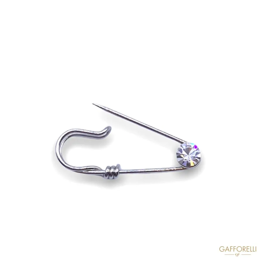 Matal Basic Style Brooch Decorated with Swarovski Rhinestone 3591 - Gafforelli Srl