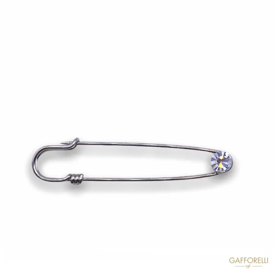 Matal Basic Style Brooch Decorated with Swarovski Rhinestone 3591 - Gafforelli Srl