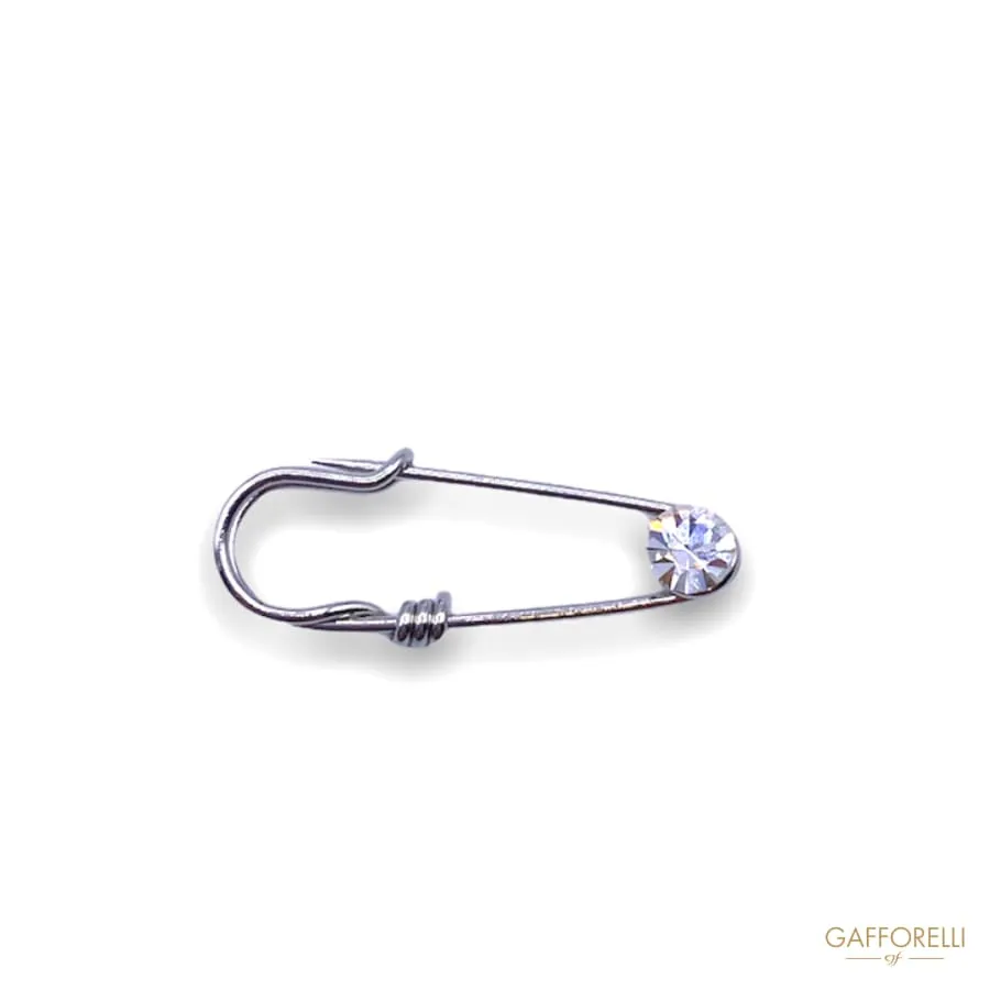 Matal Basic Style Brooch Decorated with Swarovski Rhinestone 3591 - Gafforelli Srl