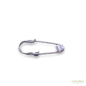 Matal Basic Style Brooch Decorated with Swarovski Rhinestone 3591 - Gafforelli Srl