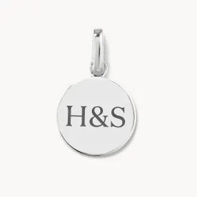 Maxi Engravable Disc Pendant in Silver