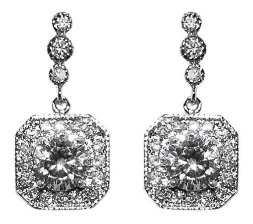 Melone Art Deco Bridal Petite Earring