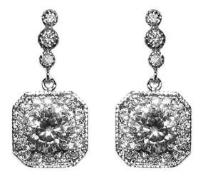 Melone Art Deco Bridal Petite Earring