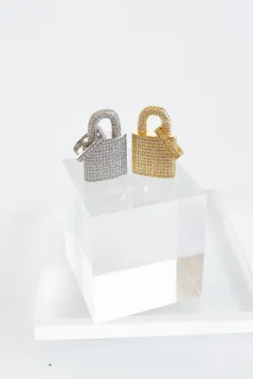 Micropave Padlock Pendant
