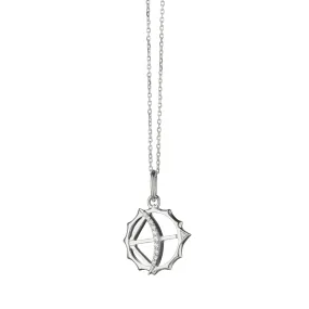 Mini "Apollo" Sterling Silver Charm with Sapphires - Strength