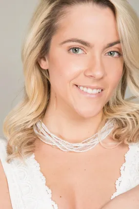 Multi Strand Ombre Crystal Necklace